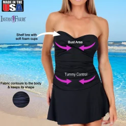 InstantFigure Strapless Swimdress