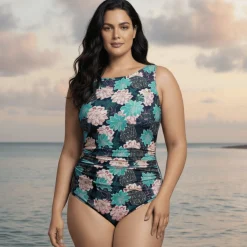 InstantFigure Succulent High Neck Swimsuit