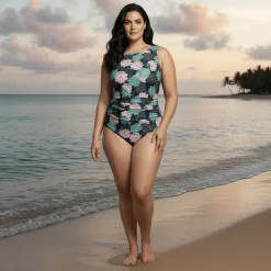 InstantFigure Succulent High Neck Swimsuit