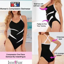 InstantFigure Two Tone Swimsuit