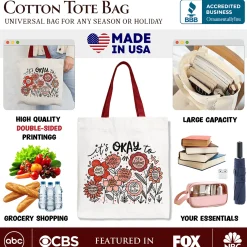 Its Okay Canvas Tote Bag