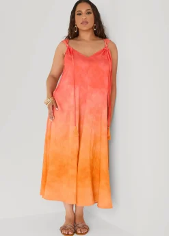 Knotted Ombre Midaxi Dress