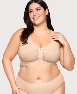 Lace Panel T Back Comfort Bra