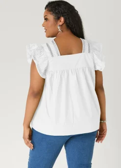 Lattice Trimmed Poplin Shirt