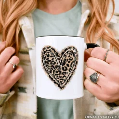 Leopard Heart Valentine Mug