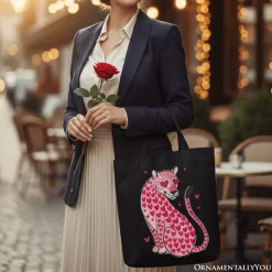 Leopard Valentine Canvas Tote Bag