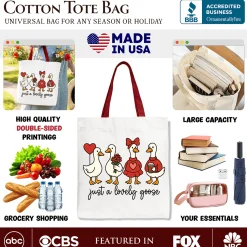 Lovely Goose Canvas Tote Bag