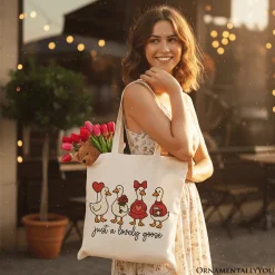 Lovely Goose Canvas Tote Bag