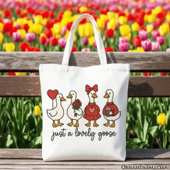 Lovely Goose Canvas Tote Bag