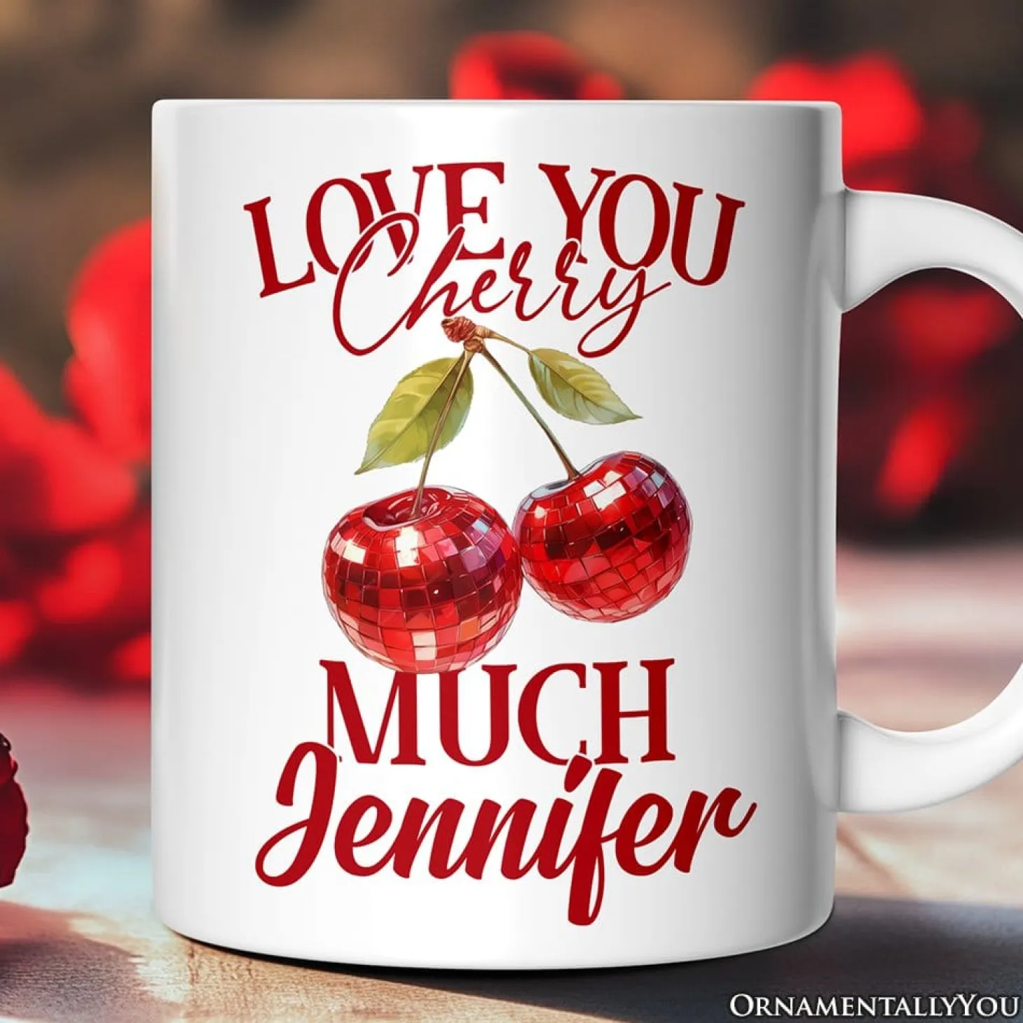Love You Cherry Much Ceramic Mug