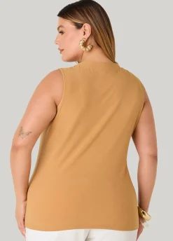 Marbled Bead Stretch Crepe Top