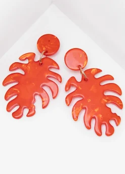 Marbled Leaf Earrings
