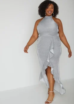 Metallic Halter Gown