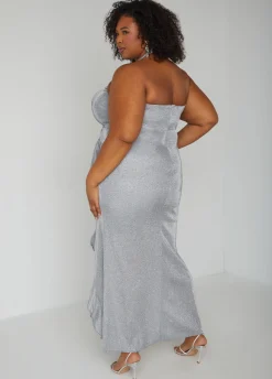 Metallic Halter Gown