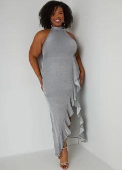 Metallic Halter Gown