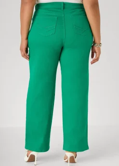 Mid Rise Straight Leg Jeans
