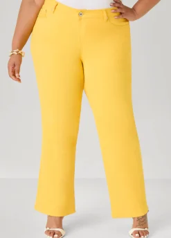 Mid Rise Straight Leg Jeans