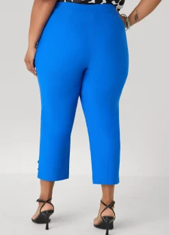 Millennium Button Accented Capris