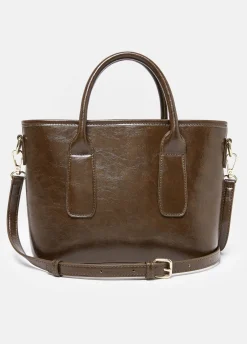 Mini Faux Leather Tote