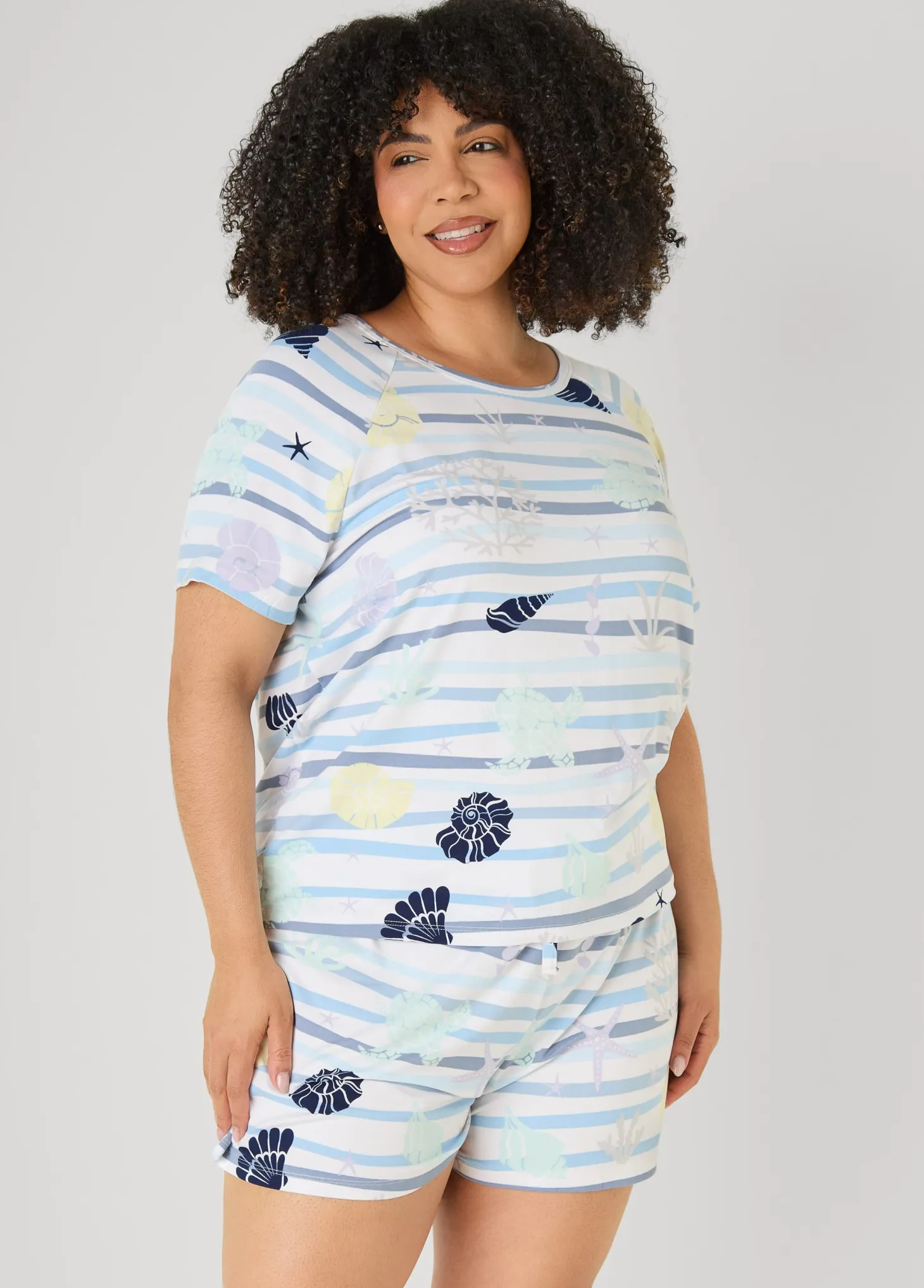 Moon To Noon Seashell Shorts Set