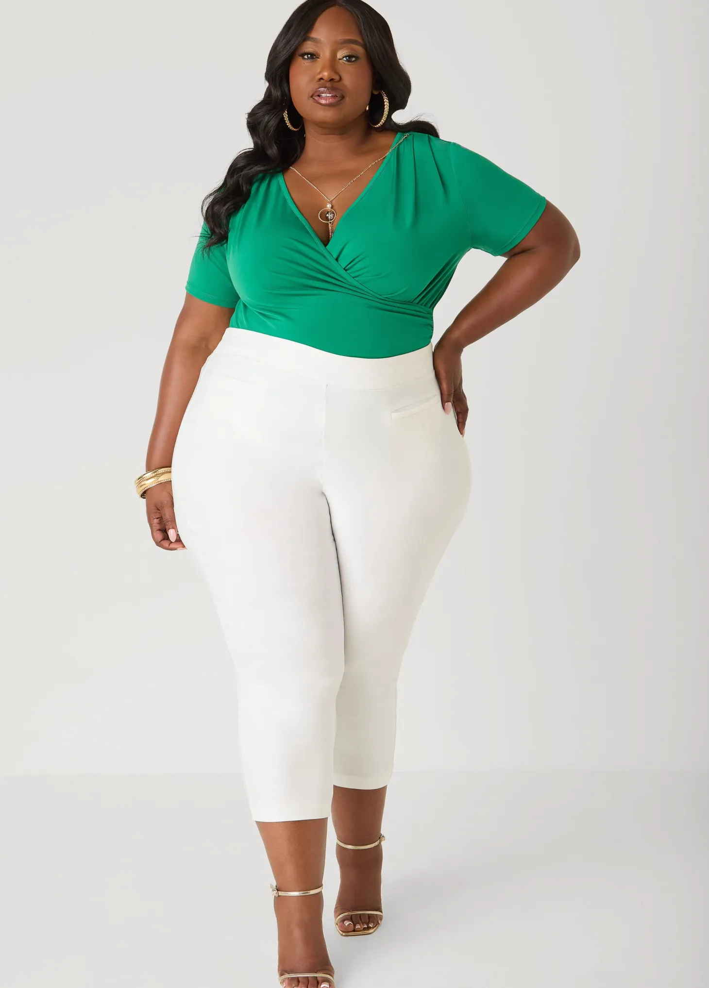 Necklace Faux Wrap Top