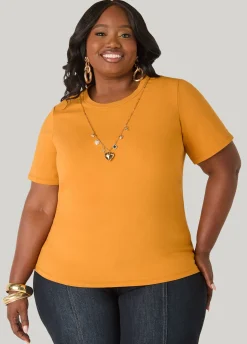 Necklace Stretch Cotton Tee