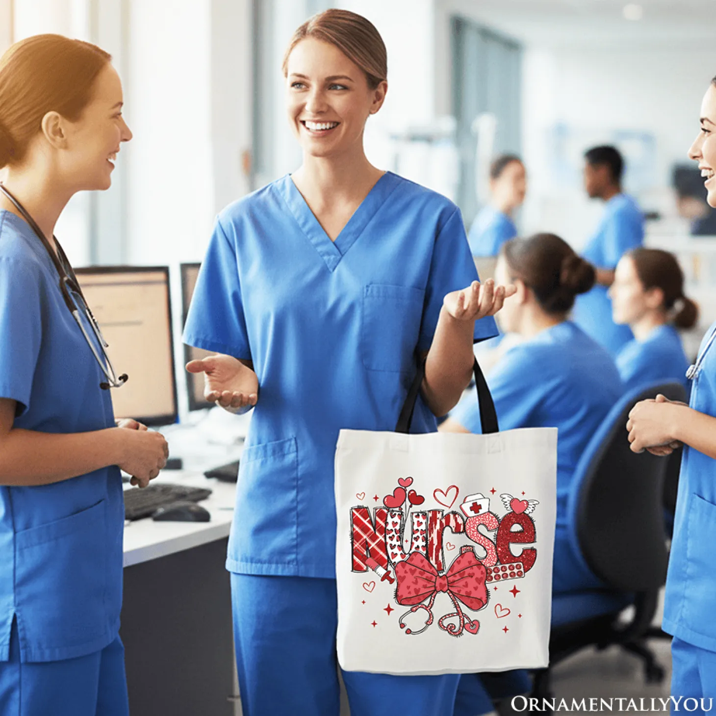 Nurse Heart Canvas Tote Bag