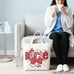 Nurse Heart Canvas Tote Bag