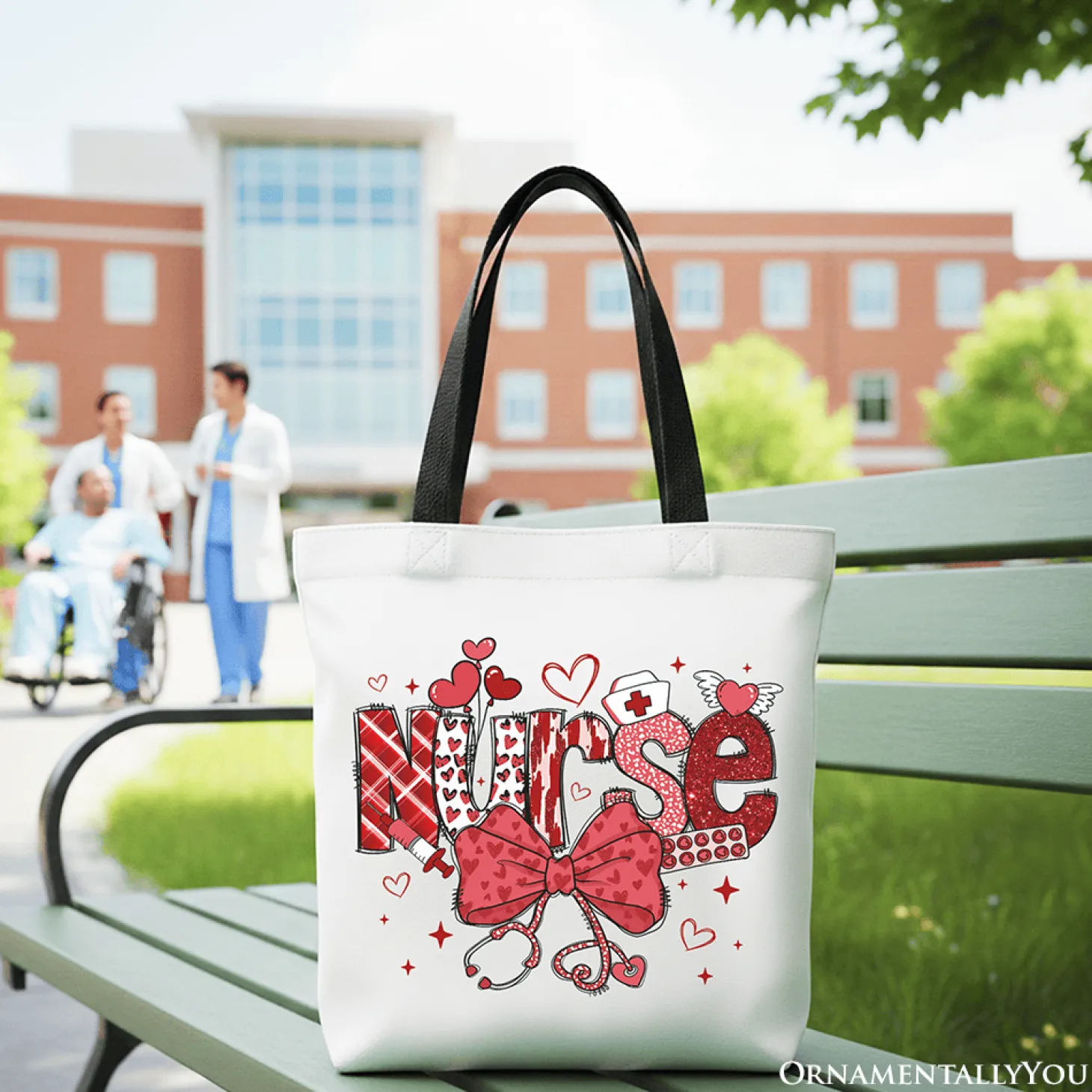 Nurse Heart Canvas Tote Bag