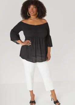 Off The Shoulder Smocked Top