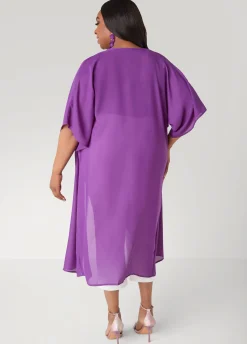 Open Front Crepe Kimono