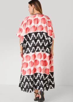 Open Front Printed Duster