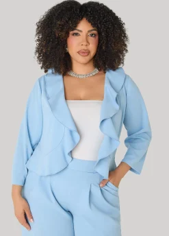 Open Front Ruffled Jacket