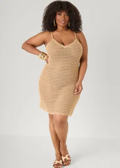 Open Knit Coverup Dress