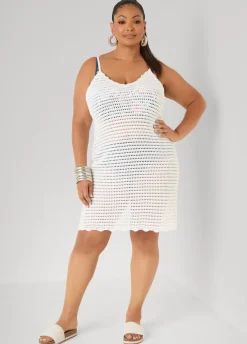 Open Knit Coverup Dress
