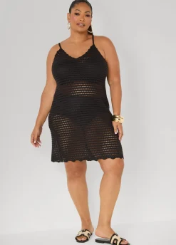 Open Knit Coverup Dress