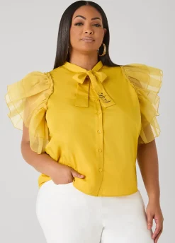 Organza Sleeved Faith Shirt