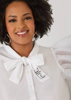 Organza Sleeved Faith Shirt