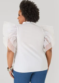 Organza Sleeved Faith Shirt