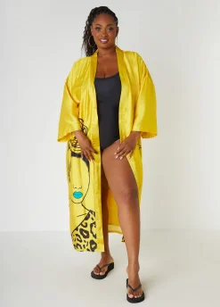 Pardon My Fro™ Mahogany Kimono