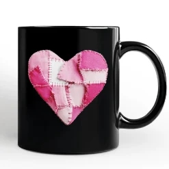 Patchwork Heart Valentine Mug