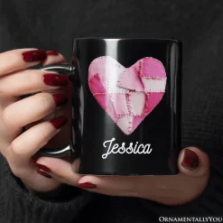 Patchwork Heart Valentine Mug