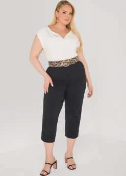 Pebbled Leopard Print Belt