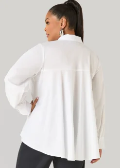Peplum Poplin Shirt