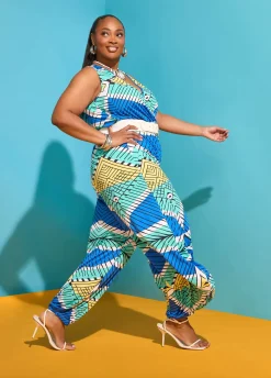 Printed Balloon Leg Jumpsuit