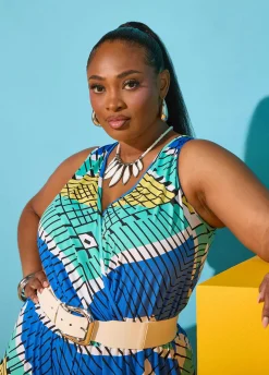Printed Balloon Leg Jumpsuit