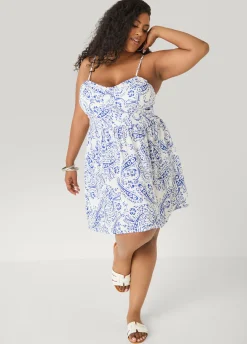 Printed Corset Mini Dress