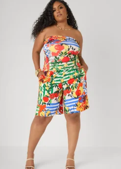 Printed Pull On Shorts