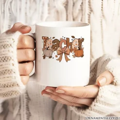 Pumpkin Teacher Ceramic Mug