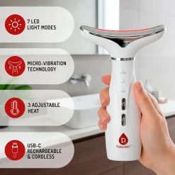 Pursonic 7 Color LED Light Therapy Neck And Face Device
